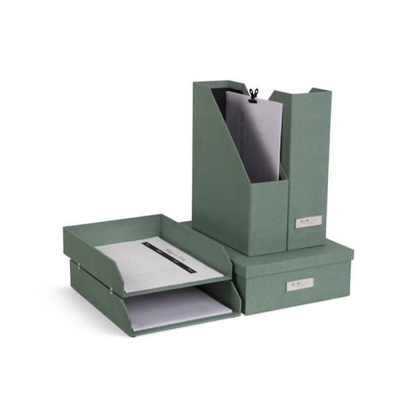 Stort kontoroppbevaringssett Soft Teal 5 deler Bigso Box of Sweden