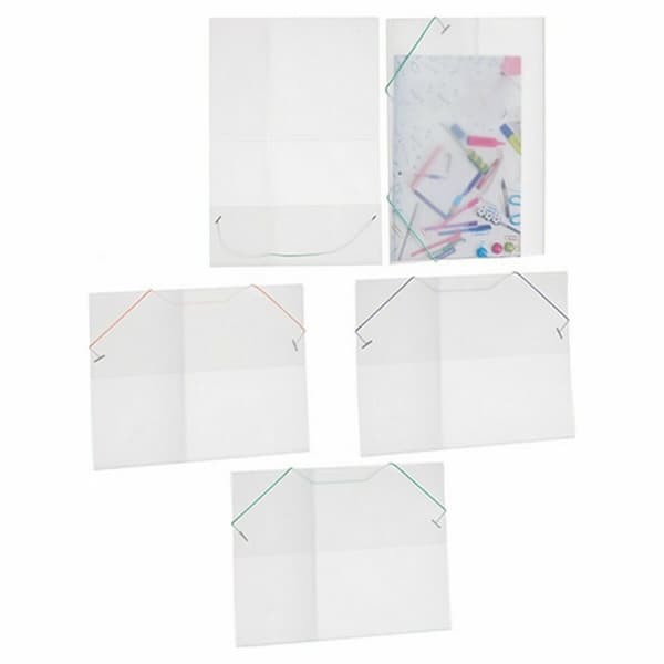 Dokumentmappe Pincello ELASTIC 3 COL Grøn Gennemsigtig (12 enheder)