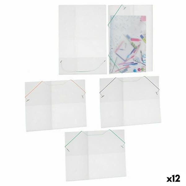 Portföljmapp Transparent (1 x 26 x 35,5 cm) (12 antal)