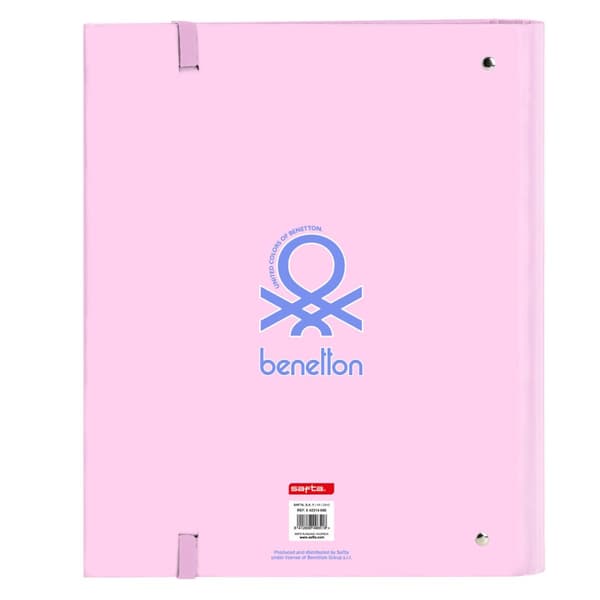 Ringpärm Benetton Pink Rosa (27 x 32 x 3.5 cm)