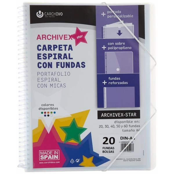 Sorteringsmapp Carchivo Archivex-Star 20 Fodral A4 12 Delar