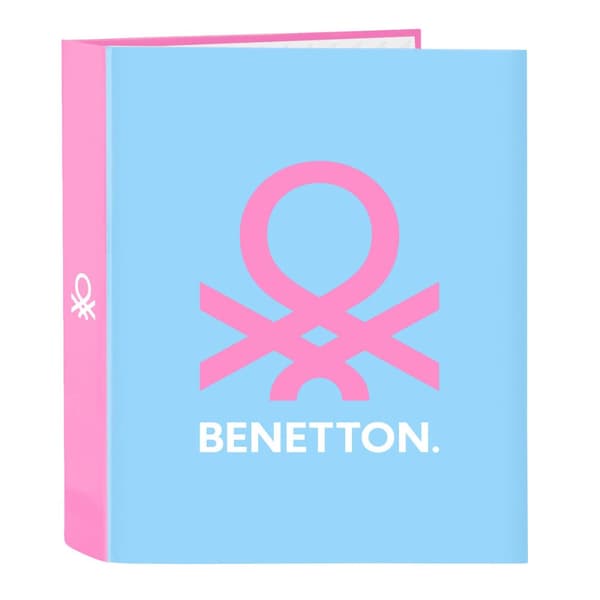 Ringbind Benetton Spring Pink Himmelblå A4 27 x 33 x 6 cm