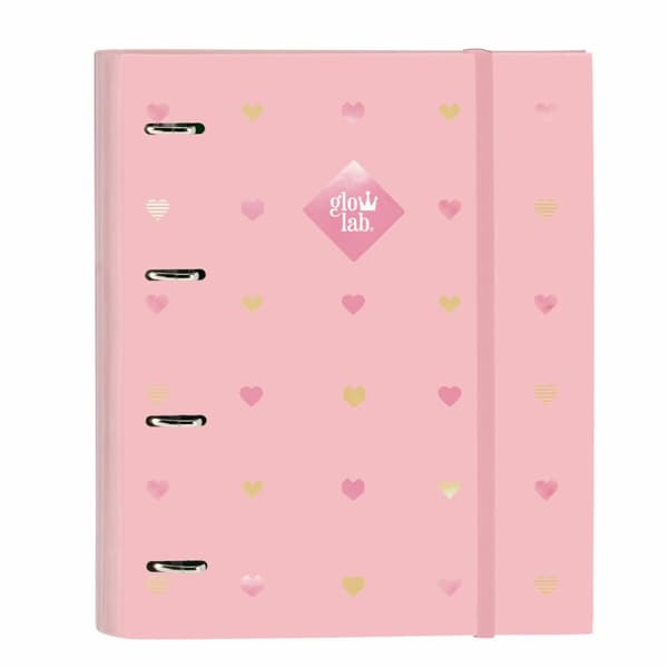 Ringpärm Glow Lab Hearts Reservdel (100 Blad) A4