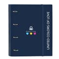 Miniatyrbillede 1 af 2: Ringbind Benetton Love Marineblå (27 x 32 x 3.5 cm)