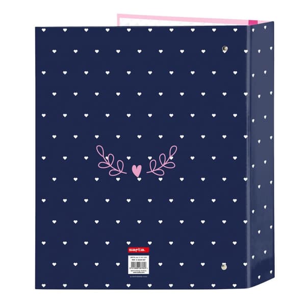 Ringbind Safta Paris Pink Marineblå A4 27 x 33 x 6 cm