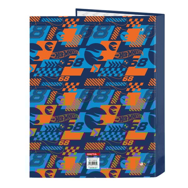 Ringperm Hot Wheels Speed club Oransje Marineblå A4 (26.5 x 33 x 4 cm)