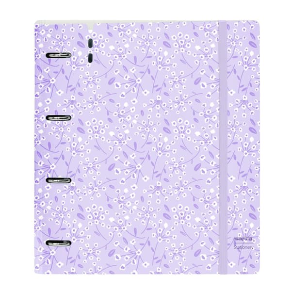 Rengaskansio Safta Light purple flowers Purppura 27 X 32 X 4 cm