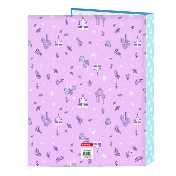 Ringpärm Frozen Cool days Violett Himmelsblå A4 26.5 x 33 x 4 cm