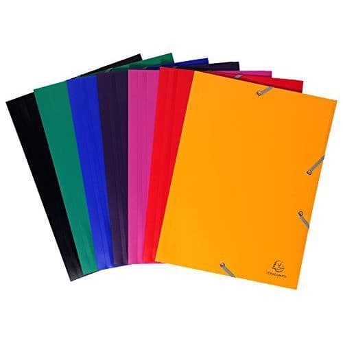 EXACOMPTA - REF 559000E - UNI PP OPAQUE ELASTICATED 3-FLAP FOLDER - SU