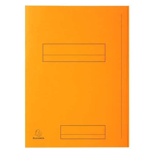 Förpackning med 50 JURA 2-flikmappar i 240 grams orange kort