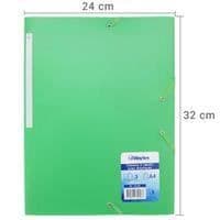 WAYTEX polypro elastisk mapp - 3 flikar - Opak grön - A4-format