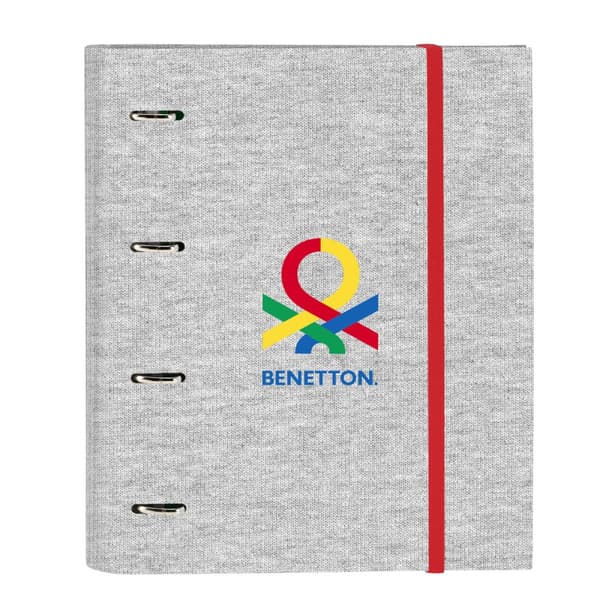 Ringpärm Benetton Pop Grå (27 x 32 x 3.5 cm)