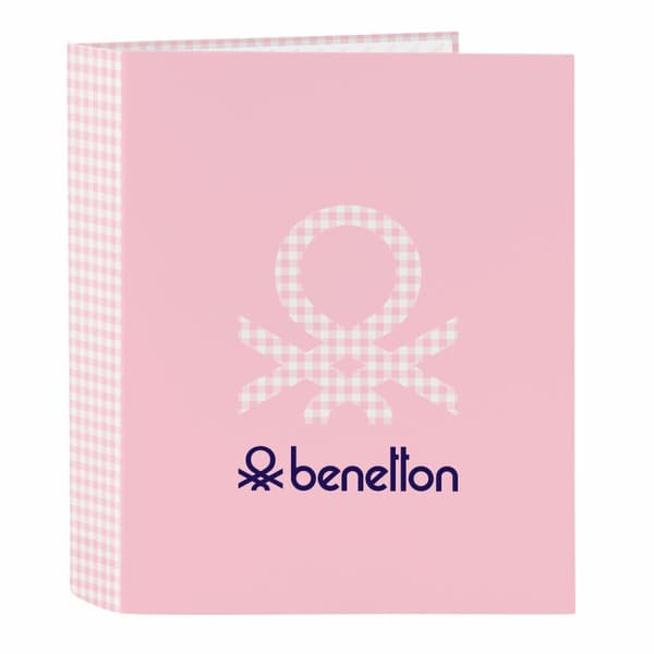 Ringpärm Benetton Vichy Rosa A4 27 x 33 x 6 cm
