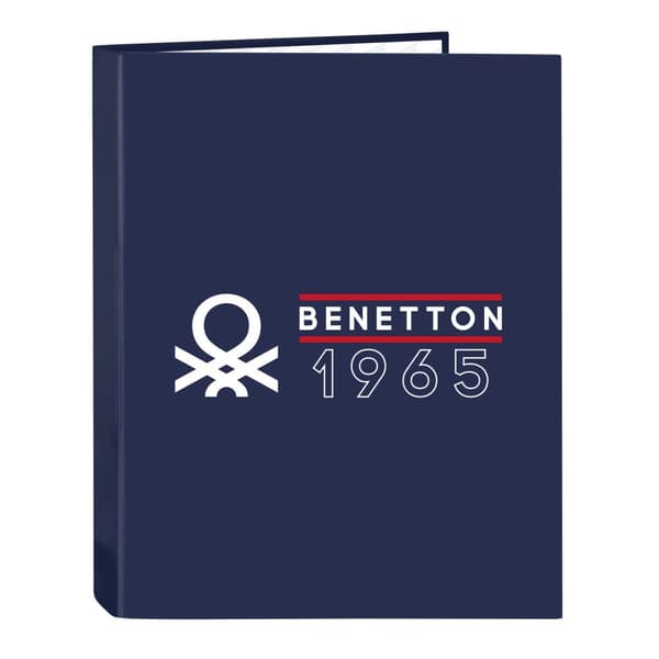 Ringpärm Benetton Varsity Marinblå A4 26.5 x 33 x 4 cm