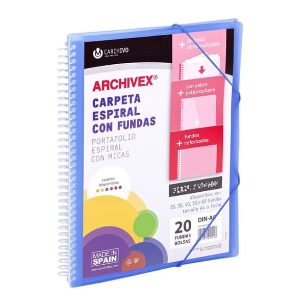 Organiser mappe Carchivo Archivex-Star Blå A4