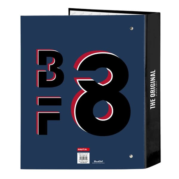 Ringbind BlackFit8 Urban Sort Marineblå A4 27 x 33 x 6 cm