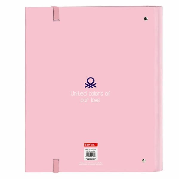 Rengaskansio Benetton Vichy A4 Pinkki (27 x 32 x 3.5 cm)