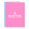 Miniatyrbillede 1 af 2: Ringbind Benetton Spring Pink Himmelblå A4 26.5 x 33 x 4 cm
