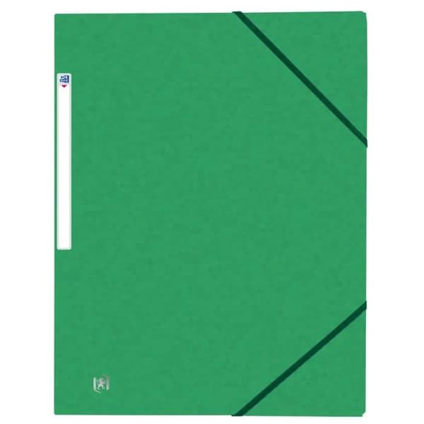 Paket med 10 mapp 3r oxford top fil a4 grön