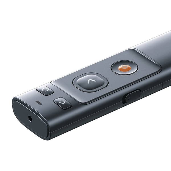 Baseus Orange Dot Multifunksjonell fjernkontroll for presentasjon, med laserpeker - grå