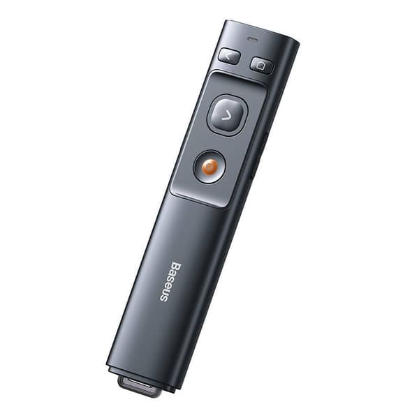 Baseus Orange Dot Multifunctional fjärrkontroll för presentation, med laserpekare - grå