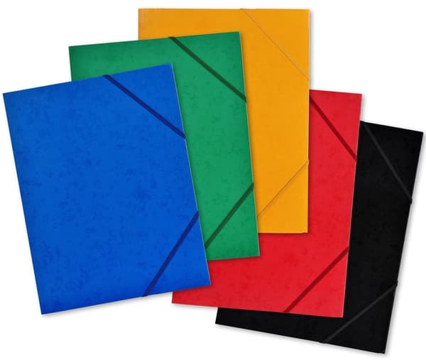 Gummisnoddsmapp Sorterade Färger 5-pack BNT Office
