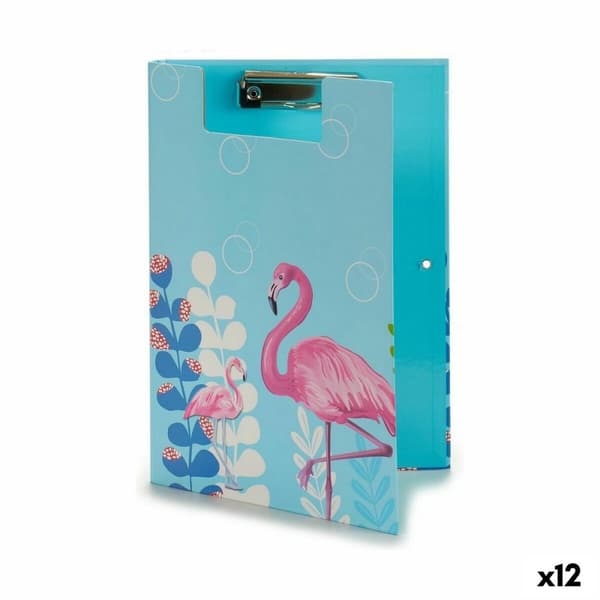 Folder Pincello AR1810158 A4 Klämma Rosa flamingo (12 antal)