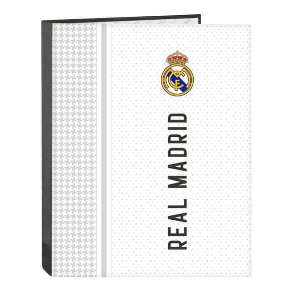 Ringpärm Real Madrid C.F. Vit Grå A4 26.5 x 33 x 4 cm