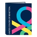 Miniatyrbillede 1 af 2: Ringbind Benetton Corazones Marineblå A4 (26.5 x 33 x 4 cm) (25 mm)