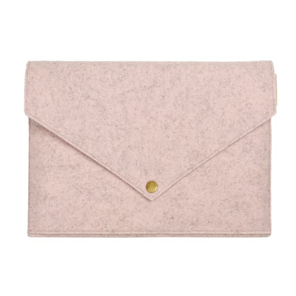 Laptopfodral A4  i ekologisk ull Dusty Rose P.A.P & PAPERSTYLE