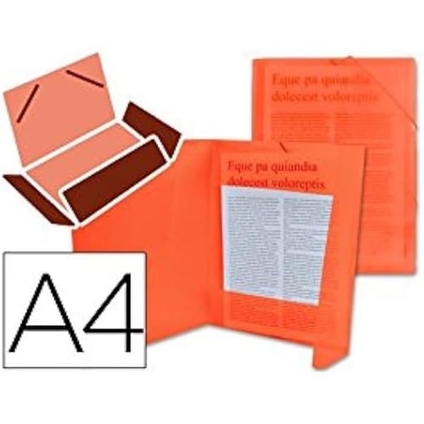 Folder - LIDERPAPEL - 919993 - Polypropen - Flexibel rygg - Genomskinlig Röd - A4 400 mikron