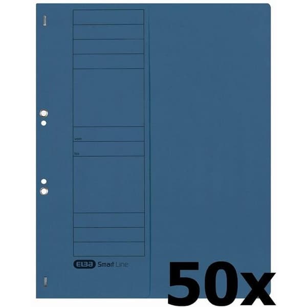 Elba 21450GB Set med 50 kartongpärmar med ögla i manilla 250 g/m² med halvflik på framsidan Kapacitet 200