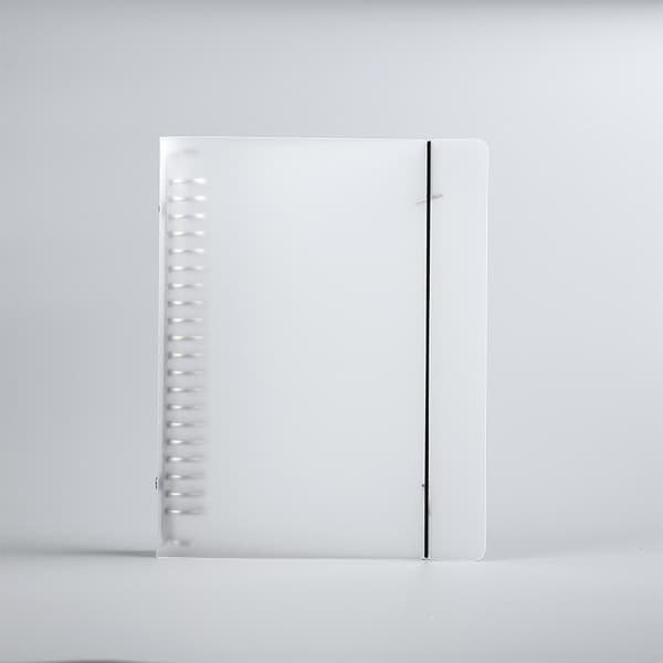 INF Transparent A5-pärm med 20 ringar