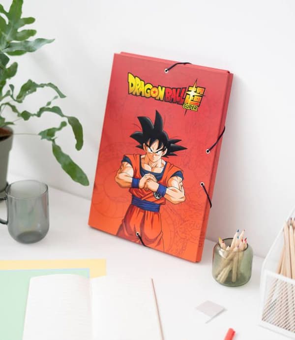 Dragon Ball Super skolmapp med flikar