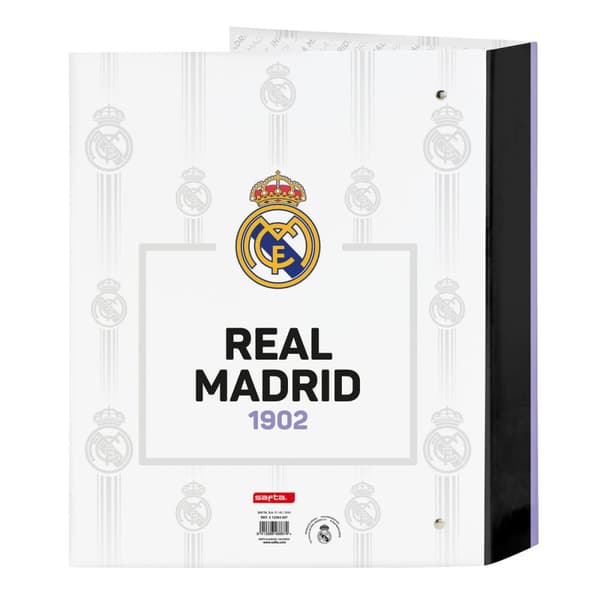Ringperm Real Madrid C.F. Svart Hvit A4 (27 x 33 x 6 cm)