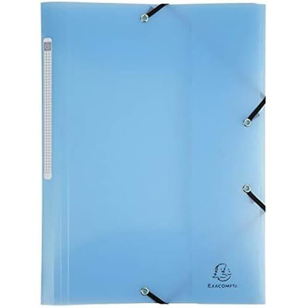 Gummibandplånbok - EXACOMPTA - Ref. 55170E - Paket om 5 - Genomskinlig polypropen - A4
