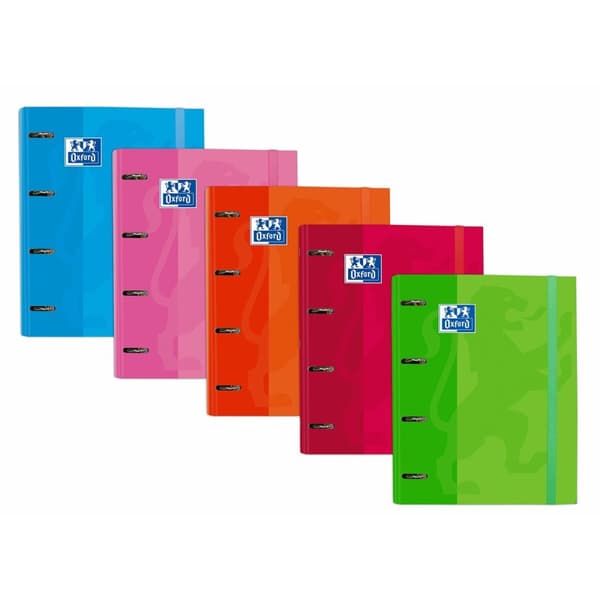 Ringbind Oxford EUROPEANBINDER Multifarvet A4+ (10 enheder)