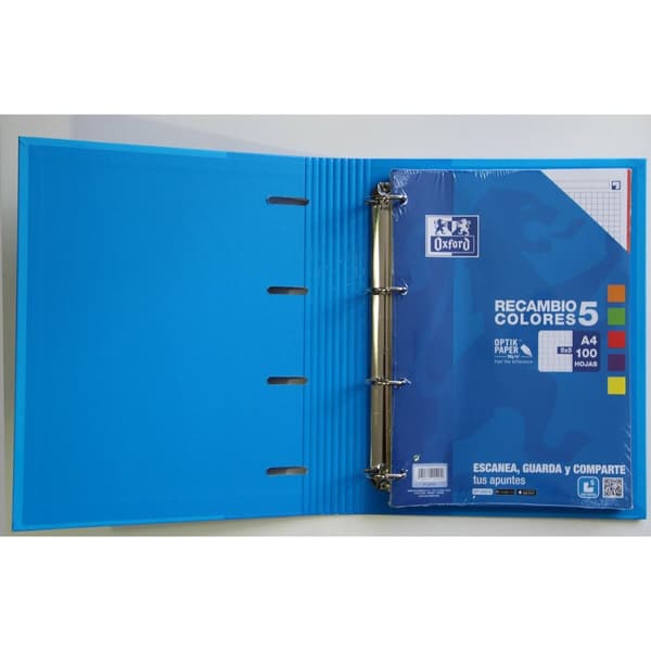 Ringbind Oxford EUROPEANBINDER Multifarvet A4+ (10 enheder)