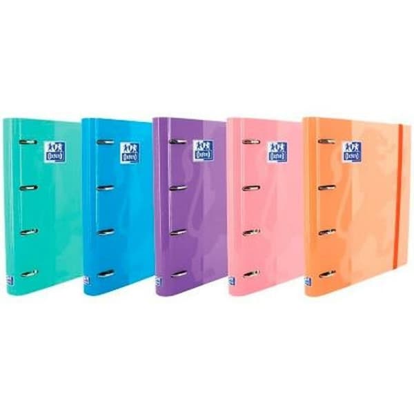 Ringbind Oxford EUROPEANBINDER Multifarvet A4+ (10 enheder)