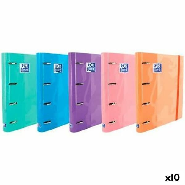 Ringbind Oxford EUROPEANBINDER Multifarvet A4+ (10 enheder)