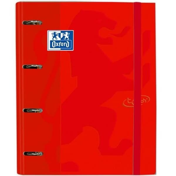 Ringbind Oxford Touch Europeanbinder Karmoisin A4+ (4 enheder)