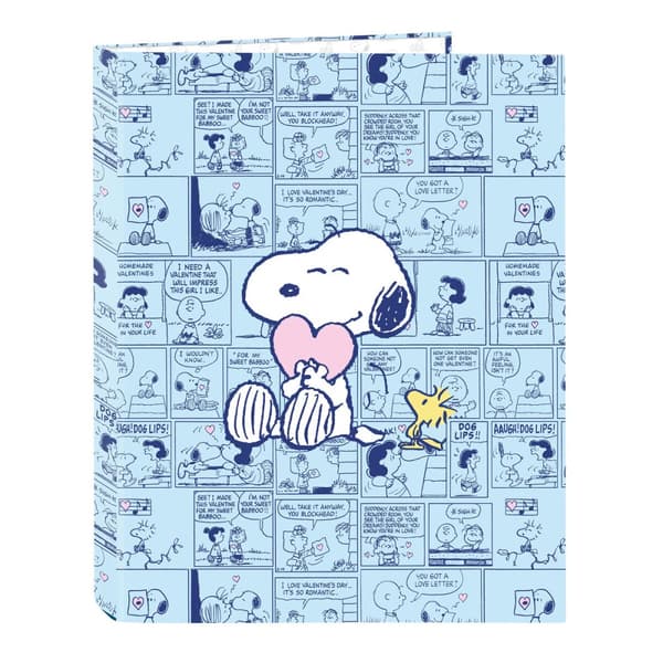 Ringbind Snoopy Love Blå A4 26.5 x 33 x 4 cm