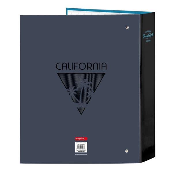 Ringpärm BlackFit8 California Blå Svart A4 27 x 33 x 6 cm