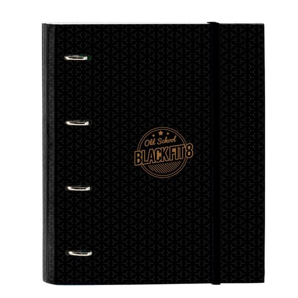 Rengaskansio BlackFit8 Old school Musta Harmaa 27 x 32 x 3.5 cm