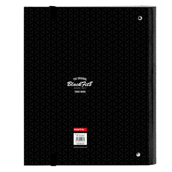 Rengaskansio BlackFit8 Old school Musta Harmaa 27 x 32 x 3.5 cm