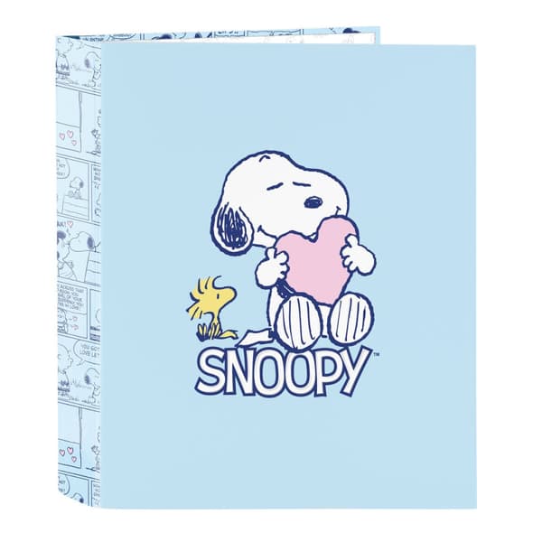 Ringpärm Snoopy Love Blå A4 27 x 33 x 6 cm