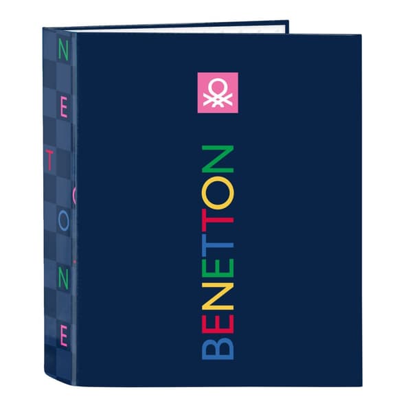 Ringpärm Benetton Damero Marinblå A4 27 x 33 x 6 cm
