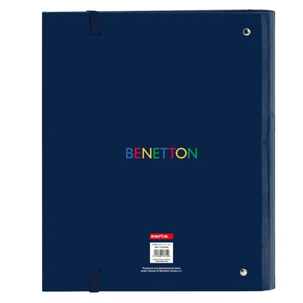 Ringpärm Benetton Damero Marinblå 27 x 32 x 3.5 cm