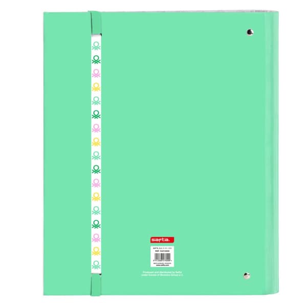 Ringpärm Benetton Mint Grön 27 x 32 x 3.5 cm