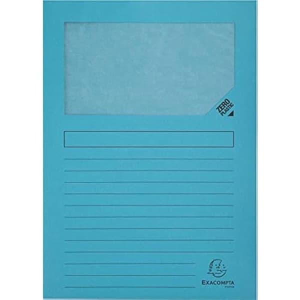 Fickpärmar med fönster - EXACOMPTA - A4 - 100 pärmar - 100% återvunnet - 21 x 29,7 cm
